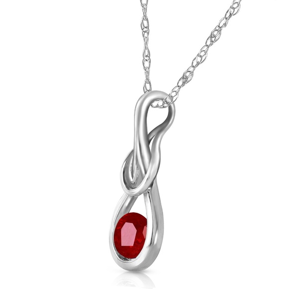 Galaxy Gold Products Jewelry - 14K. SOLID GOLD NECKLACE WITH RUBY